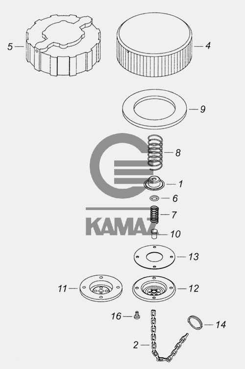 Пробка топливного бака камаз